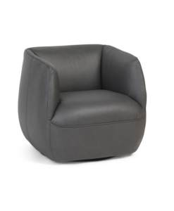 22.5x27 Genuine Leather Swivel Chair