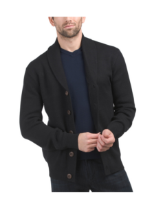 Shawl Collar Button Up Cardigan