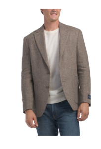 Wool and Cashmere Blend Morton Half Lined Modern Fit Blazer