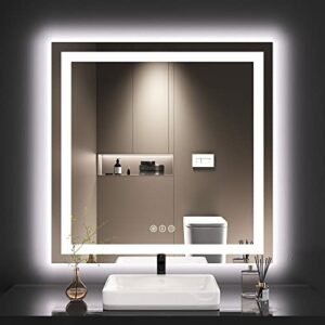 Loaao 36x36 Led Bathroom Mirror with Lights