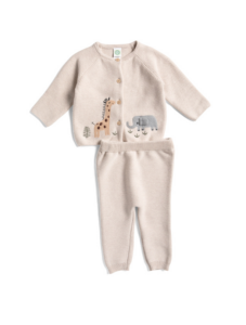 Newborn Boys Safari Sweater Knit Set