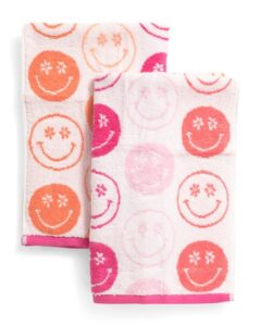 Set of 2 Smiley Hand Towels