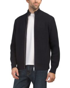 Cotton Cashmere Blend Gary Zip Cardigan