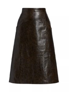 Zadie Faux Leather Midi-skirt