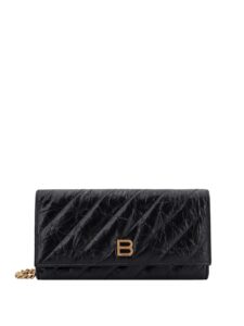 Balenciaga Crush Quilted Wallet on Chain