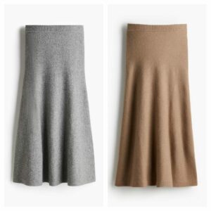 Flared Knit Skirt