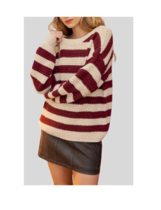 Relaxed Stripe Pullover Sweater