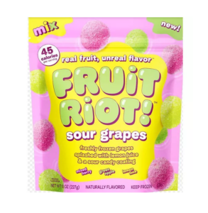 Fruit Riot Frozen Sour Candy Grapes - 8oz