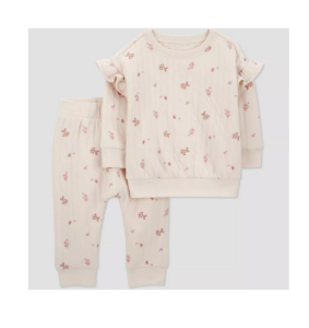 Baby Girls' Floral Coordinate Set - Pink/cream