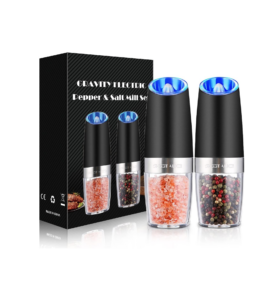 Gravity Electric Pepper and Salt Grinder Set