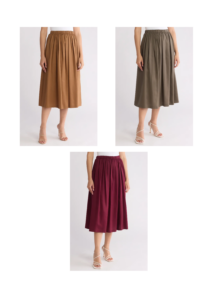 Flared A-line Midi Skirt