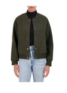 Faux Cashmere Bomber Jacket