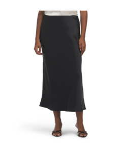 Midi Satin Slip Skirt