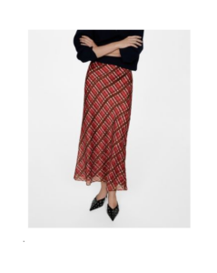 Women's Checked Long Skirt