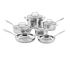 Classic Pots & Pans Set, 10 Pcs Cookware Set