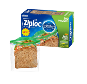 Sandwich and Snack Bags with Easyguide Texture,280 Bags