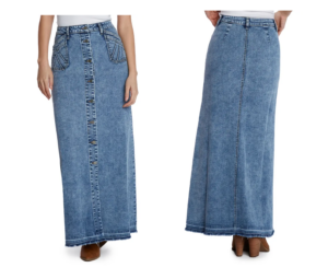 Royal Denim Maxi Skirt