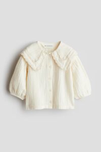 Lace-trimmed Muslin Blouse