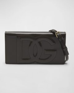 Dg Logo Patent Leather Shoulder Bag