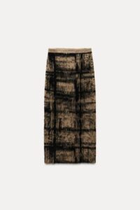 Plaid Jacquard Knit Skirt