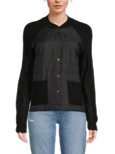 Rib-knit Quilted Jacket