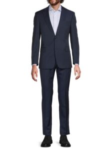 Wool Blend Solid Suit