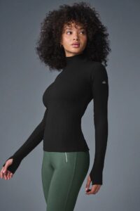 Wellness Rib Mock Neck Long Sleeve