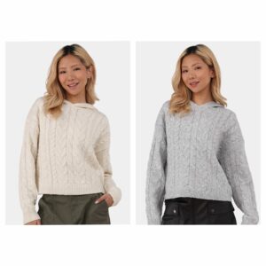 Cable Knit Hoodie Pullover