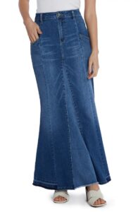 Bliss Flare Denim Maxi Skirt