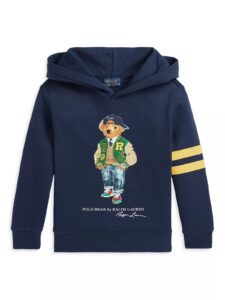 Little Boy's & Boy's Polo Bear Striped Hoodie