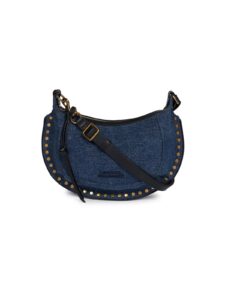 Oskan Moon Studded Denim Shoulder Bag