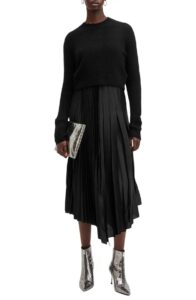 Jax Wool Blend Sweater & Pleated Sleeveless Dress