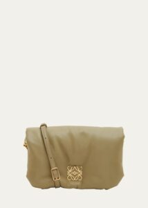 Goya Puffer Mini Crossbody Bag in Shiny Napa Leather