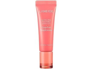 (3 Pack) Grapefruit Laneige Lip Glowy Balm: Hydrate, Glossy, Lightweight, Moisturize & Tint with Shea Butter