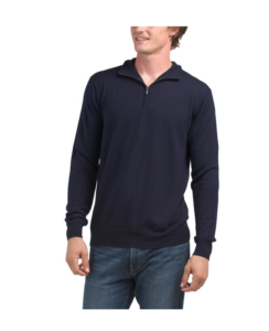 Wool Quarter Zip Sweater