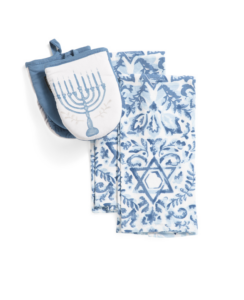 2pk Hanukkah Kitchen Towels and Mitts Collection