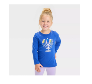 Toddler Girls' Menorah Long Sleeve Graphic T-shirt 12m-5y