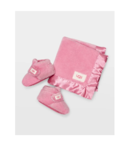 Girl's Bixbee Booties & Lovey Baby Blanket Set