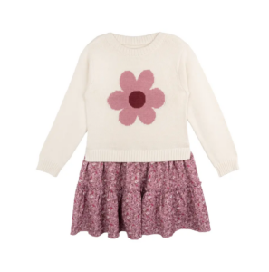 Kids' Flower Sweater Dress