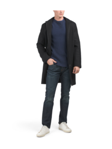 Wool Blend Melton Belvin Coat