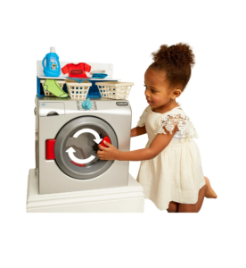 First Washer Dryer, Pretend Play Appliance, Interactive Toy Washing Machine with 11 Accessories, Kids Ages 2+