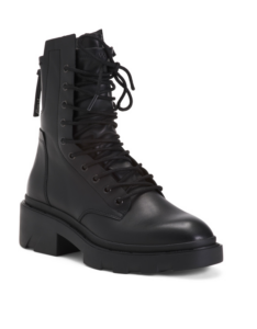 Maddox Leather Combat Booties