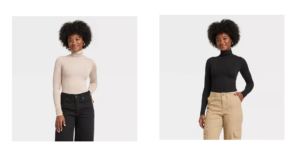 Women's Long Sleeve Featherweight Turtleneck - Universal Thread™