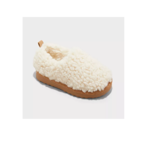 Toddler Faux Shearling Clog Slippers Size 5-12