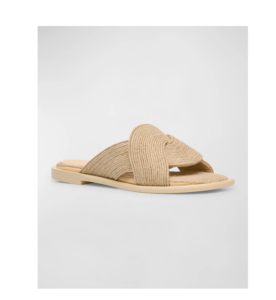 Petal Jute Flat Slide Sandals