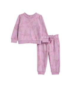 Bow Print Sweatshirt & Joggers Set 3-24m