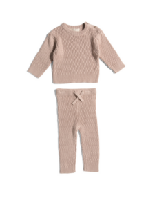 Infant Girls 2pc Quilted Joggers Set