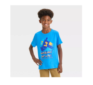 Boys' Short Sleeve Hanukkah Dreidel Great Spin Graphic T-shirt