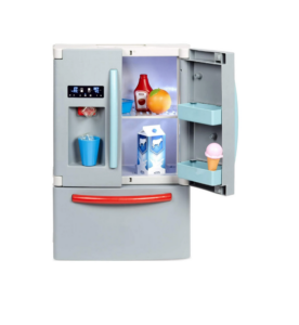 Little Tikes First Fridge Refrigerator with Ice Dispenser, Pretend Play Appliance with 11 Kitchen Accessories, Kids Ages 2+