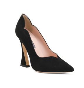 Suede Mikado Pointed Toe Pumps